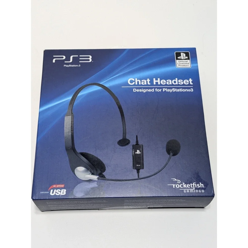 Rocketfish Gaming PS3 USB Chat Headset RF-GPS31201 Wired PlayStation 3